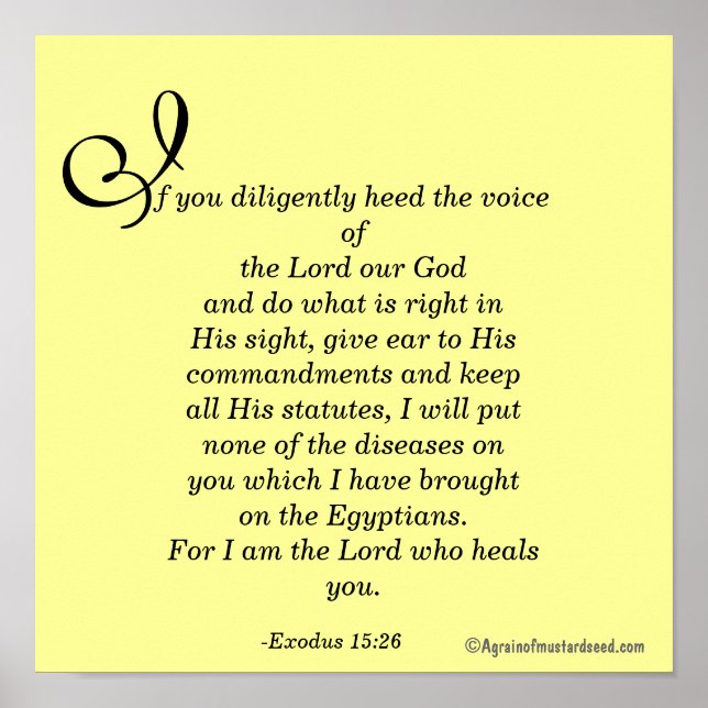 Poster Je suis le Seigneur qui vous guérit (Devant)