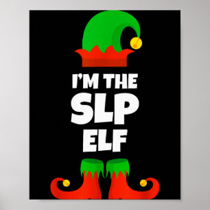 Poster Je suis le Slp Elf Famille Pyjama Noël Discours La