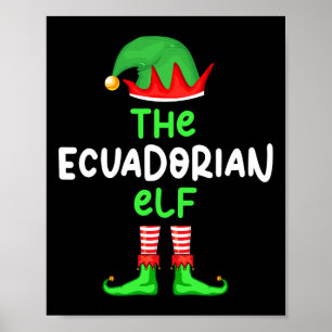 Poster Je suis l'Elfe équatorienne Equateur Noël amusant 