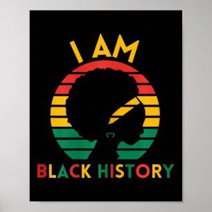 Poster Je suis l'histoire noire - Vêtements du Mois de l'