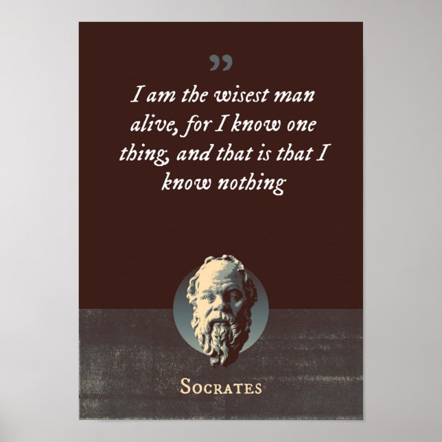 Poster Je suis l'homme le plus sage vivant, car je sais u (Devant)