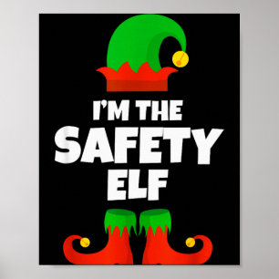 Poster Je suis l'officier de Noël du pyjama de la famille