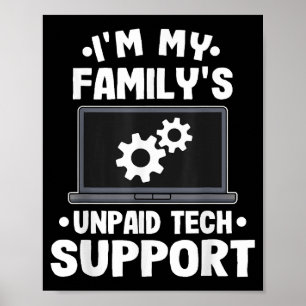 Poster Je suis l'ordinateur drôle de soutien technique no