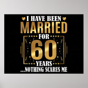 Poster Je suis marié depuis 60 ans 60e Mariage
