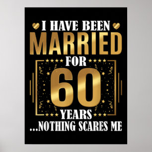 Poster Je suis marié depuis 60 ans 60e Mariage