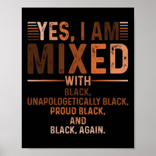 Poster Je Suis Mélangé Avec Black Fier Black Histoire Moi