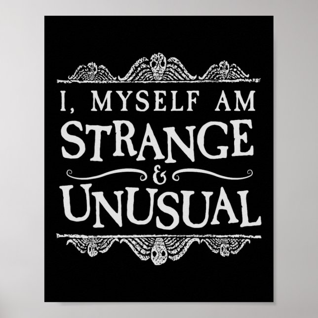 Poster Je Suis Moi-Même Étrange Et Inhabituel Halloween A (Devant)