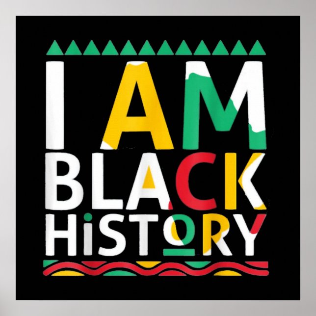 Poster Je Suis Noir Histoire Africaine Américaine (Devant)