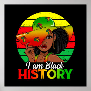 Poster Je Suis Noir Histoire Amérique Africaine