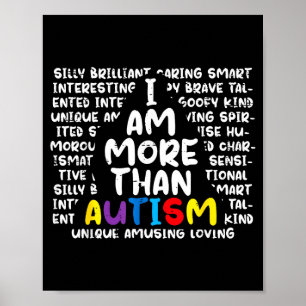 Poster Je suis plus que l'autisme Asd Sensibilisation Hom