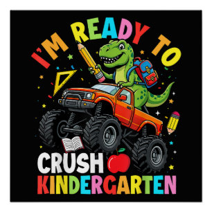 Poster Je suis prêt à déchirer la maternelle premier jour