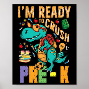 Poster Je suis prêt à écraser le camion monstre pré-K Din