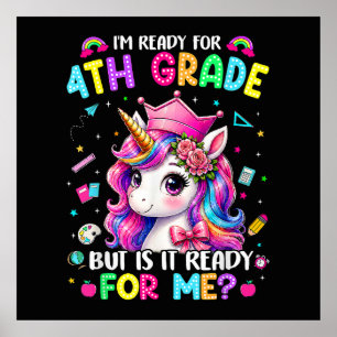 Poster Je suis prêt pour la licorne de 4e année Premier j