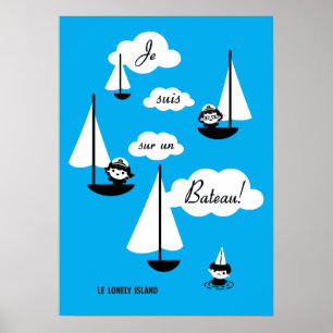 Poster Je suis sur un Bateau !