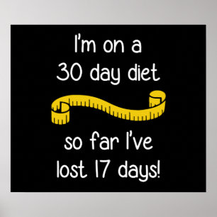 Poster Je suis sur un régime de 30 jours