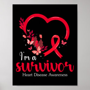 Poster Je Suis Survivante Maladie Cardiaque Sensibilisati