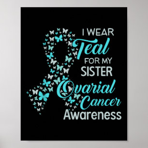 Poster Je Suis Turquoise Pour Ma Soeur Conscience Du Canc