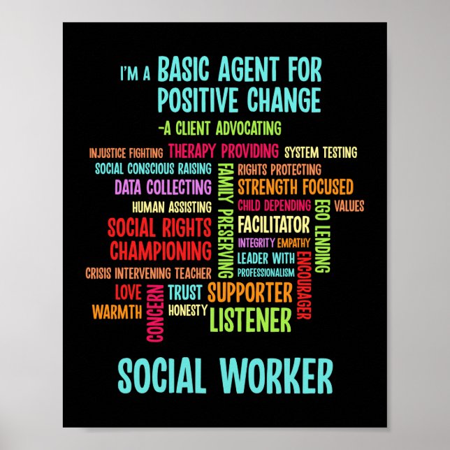 Poster Je suis un agent de base pour le cadeau de travail (Devant)