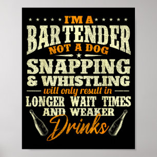 Poster Je suis un barman, pas un chien - Tapster Bartendi