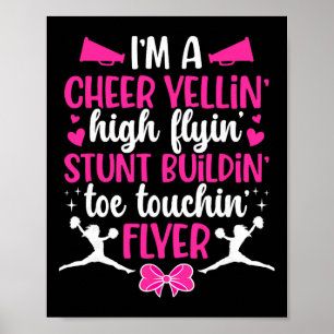 Poster Je suis un cheerleader de pom-pom girls cheerleadi