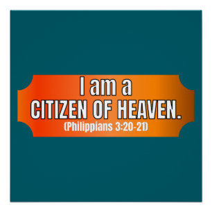 POSTER JE SUIS UN CITOYEN DU CIEL