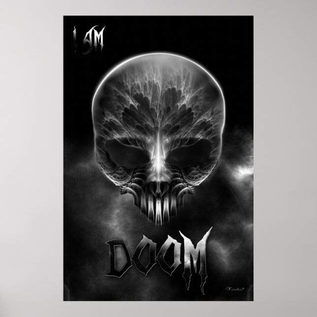 Poster Je Suis Un Crâne Fractal De Doom (Devant)