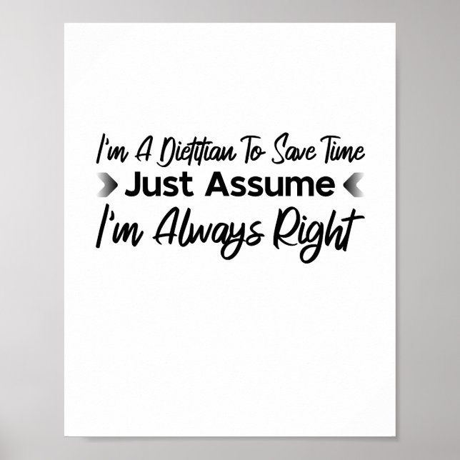 Poster Je suis un diététiste pour gagner du temps (Devant)