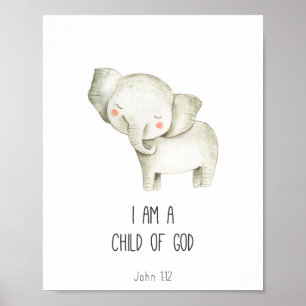 Poster Je suis un enfant de Dieu Bible Verse