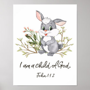 Poster Je Suis Un Enfant De Dieu, Enfants Bible Verse, Éc