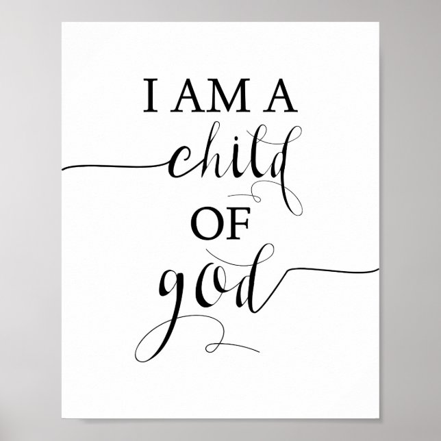 Poster Je Suis Un Enfant De Dieu Imprimer (Devant)