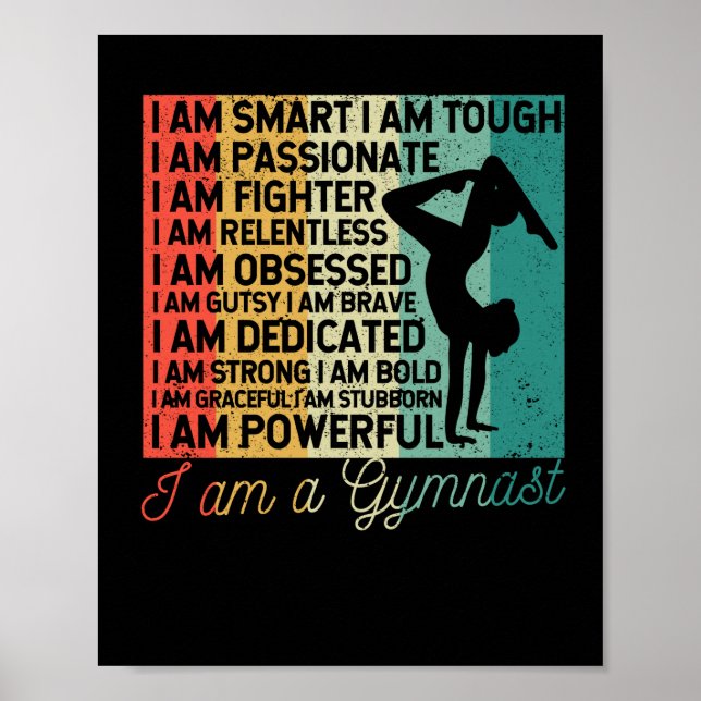 Poster Je suis un entraîneur de gymnastique Funny (Devant)