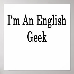 Poster Je suis un geek anglais