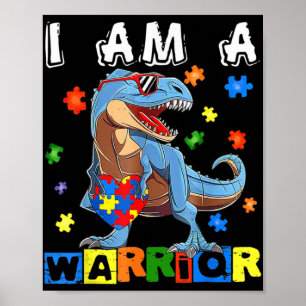 Poster Je Suis Un Guerrier Sensibilisation sur l'autisme