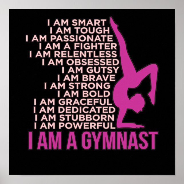 Poster Je Suis Un Gymnaste Gymnastique Gymnastique Gymnas (Devant)