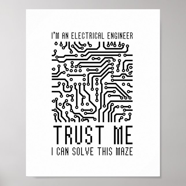 POSTER JE SUIS UN INGÉNIEUR ÉLECTRIQUE (Devant)