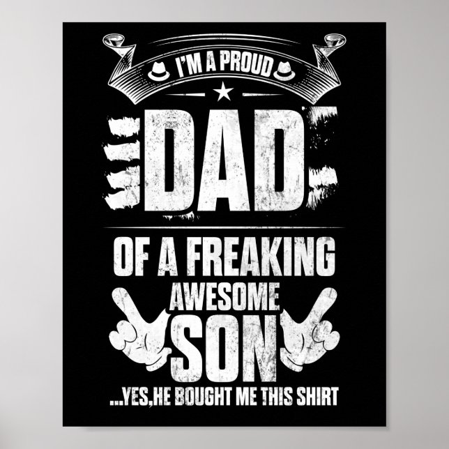 Poster Je suis un papa fier d'un fils fou (Devant)