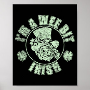 Poster Je suis un peu irlandais Drôles de citations de la