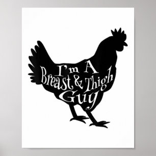 Poster Je Suis Un Poitrine &amp; Cuisse Guy Bbq Poulet _1