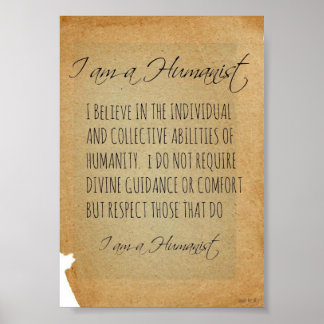 POSTER JE SUIS UN POSTE HUMANISTE