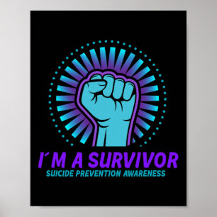 Poster Je suis un survivant de la prévention du suicide