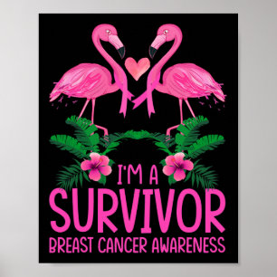 Poster Je suis un survivant Flamant rose de sensibilisati