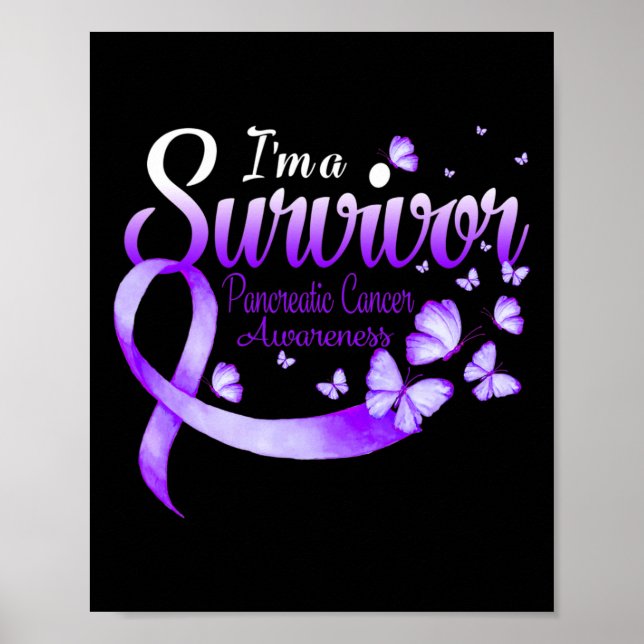 Poster Je suis Un Survivant Pancréatique Cancer Sensibili (Devant)
