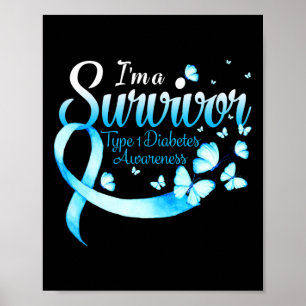 Poster Je suis un survivant Type 1 Papillon de sensibilis