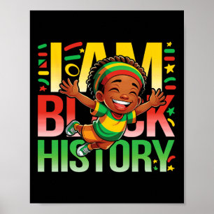 Poster Je suis un T-shirt d'histoire noire pour les enfan