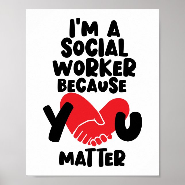 Poster Je suis un travailleur social Vous avez de l'impor (Devant)