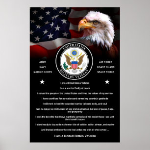 Poster Je suis un vétéran des États-Unis