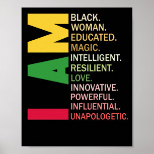 Poster Je Suis Une Femme Noire Mois De L'Histoire Noire
