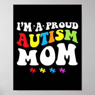 Poster Je suis une fière maman autiste - Sensibilisation