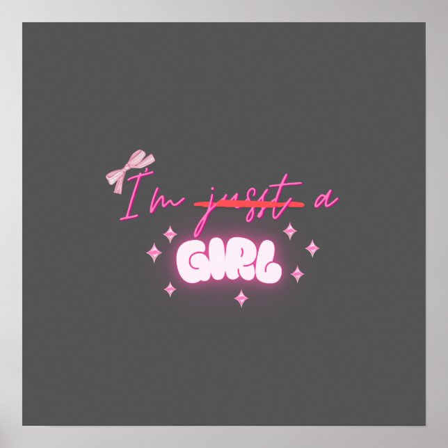 Poster " Je suis une FILLE " (Devant)
