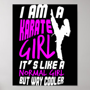 Poster Je Suis Une Fille De Karaté Citation Pour Filles C